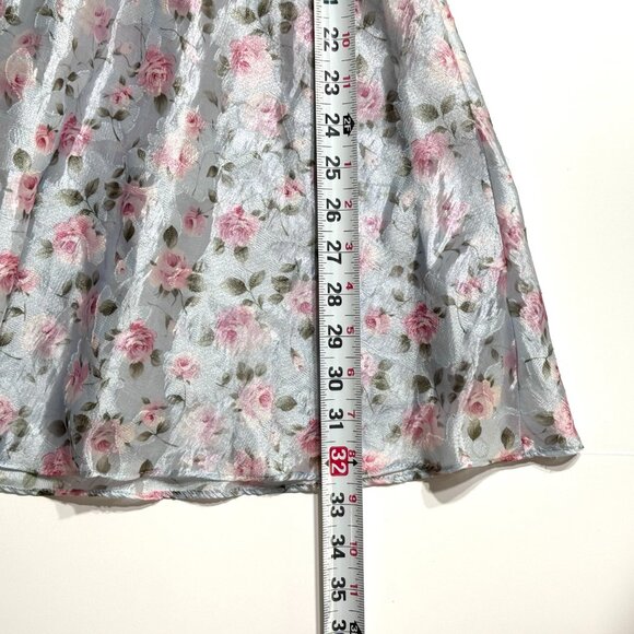 Lulus Floral Puff Sleeve Mini Dress Sweetheart Princesscore Whimsical Fairy HOCO - Picture 9 of 9